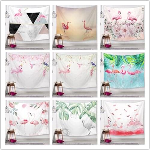 Summer Tapestry Wall Hanging Tropical Flamingo Cloth Tapestries Wall Carpet Blanket Mat Bedroom Decor