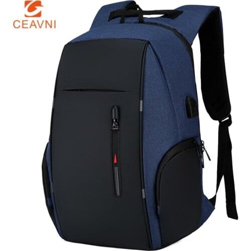 CEAVNI Men Laptop Backpack 15.6 Inch USB Charging Waterproof Mochila Anti-theft Male Business Bag Computer Notebook Backpacks