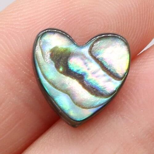 New Hot Sale Natural Heart-shaped Abalone Shell Beads with Holes for Jewelry Making DIY Accessories Fit Necklace Earrings Gift