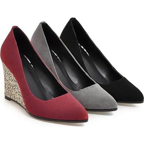 2018 New Spring And Autumn Big Code Korean Version Of The Shallow-tipped Stiletto Heels Heel Shoes Girl