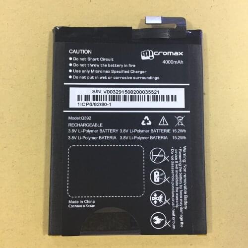 New Phone Battery + GIFT Color Ring Phone Holder for micromax Q392 q392 Phone Batteries Retai tool