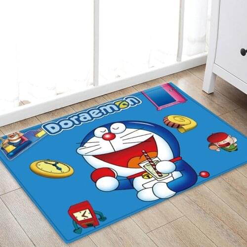 NEW Small Carpet Doraemon Customized Anime Mat Decoration Home Carpets Cartoon Rug Bedroom Floor Mats Bath Plush Rugs Doormat