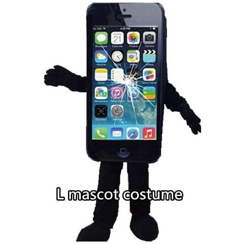 New fashion High Quality adult size damaged Broken iPhone Phone Mascot Costume iPhone Mascot Costume Cellphone Mascot