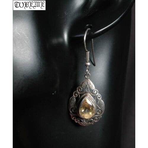 Handmade Nepal 925 Silver Earrings 925 Sterling Bohemia Women Earrings Tribal Charming Dangle Earrings