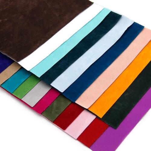 Solid Color Velvet Fabric Sheets Double Sided Soft to Touch 20x33cm for DIY Baby Girls Hair Bows Earrings Bags Pouches Shoes