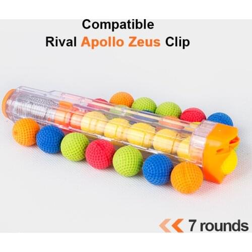 7 Gunshot Cartridge Bullet Clip For Nerf Rival Apollo XV-700 Ball Bullets for Rival Zeus Apollo Toy Gun Dart Series