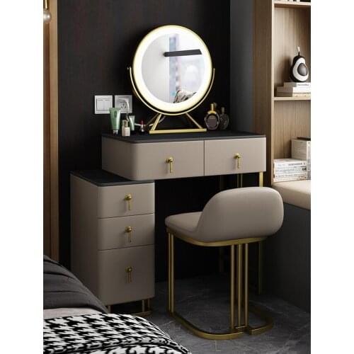 Rockboard light luxury dressing table bedside table one bedroom small mini dressing table net red ins dressing table