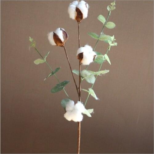 Romantic Cotton Florist Wedding Decorative Flower for Home Decor Artificial Flowers Grain Decorative Fake Plants
