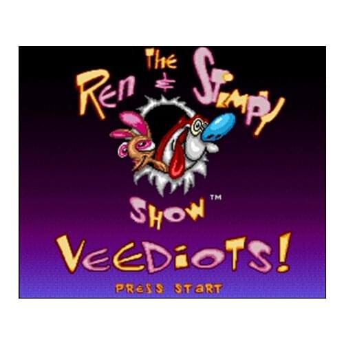 Ren & Stimpy Show, The - Veediots! 16 bit Big Gray Game Card For NTSC Game Player Drop Shipping