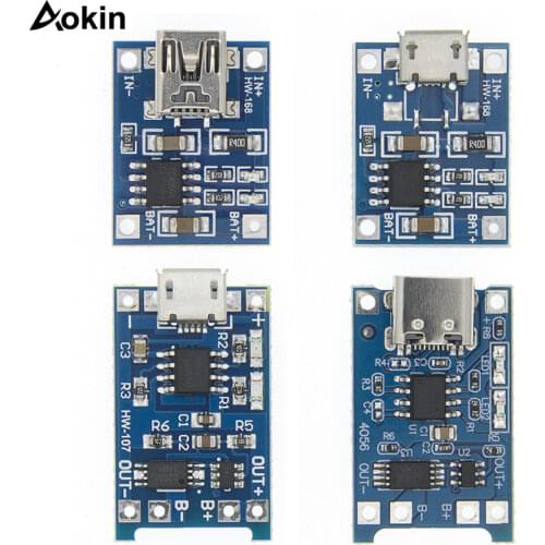 TP4056 Protection Dual Functions 5V 1A Micro USB 18650 Lithium Battery Charging Board Charger Module