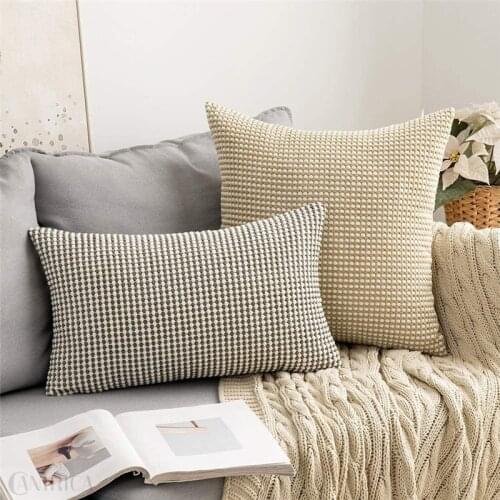 Corduroy Pillowcase Soft Cushion Cover For Sofa Chair Car 45*45 Decorative Pillows for Home Decor Nordic Pillow Cover