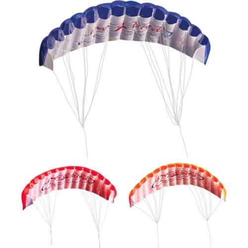 Fun Dual Line Parafoil Kite With Flying Tools Power Braid Sailing Kitesurf Rainbow Sports Beach Kite Playing Flying Toys Outdoor