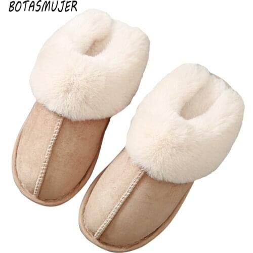 Womens Shoes 2020 Suede Candy Color Couples Warm Thick Hair Home Men And Women Slippers Non-slip Warm Cotton Shoes Wholesale