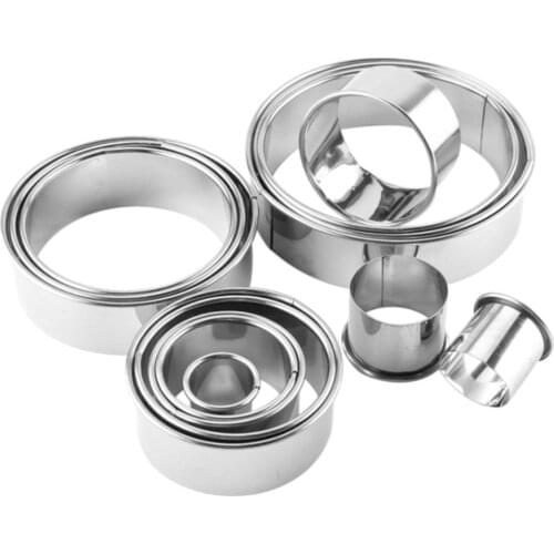 14pcs Stainless Steel Round Shaped Dough Cutting Tools Dumplings Wrappers Cutter Molds Set For Household Kitchen Gadgets