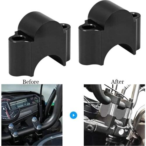 1Pair Universal 7/8" 22MM High-strength aluminum alloy CNC Motorcycle Handlebar Riser Bar Mount Handle Clamp Fit all motorcycle