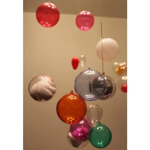 8CM 250pcs transparent colorful plastic Christmas decoration ball,hanging christmas baubles,colored plastic ball