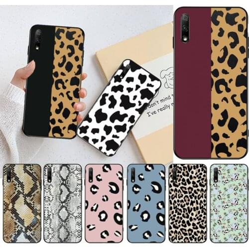 Black White Cow Snake Leopard Print Phone Case For Huawei Nova 6se 7 7pro 7se honor 7A 8A 7C Prime2019