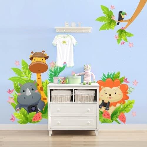 R00019 sticker mural kids Wall Art measures 120x107 cm Wall decoration, Wall stickers, wallpaper