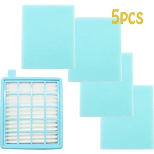 5pcs/lotFilter Mesh HEPA FILTER BUFFALO-MISTRAL For Philips Vacuum Cleaner FC8470 FC8471 FC8472 FC8473 FC8474 FC8476 FC8477