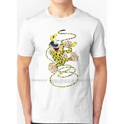Marsupilami - Spring T Shirt 100% Pure Cotton Marsupial Yellow Comic Species Fictional Animal Mammal 1952 Belgium Belgian French
