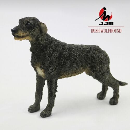 JJM Irish Wolfhound Dog Pet Figure Canidae Animal Car Decoration Collector Toy Model Educational for Children Adults Kids Gift