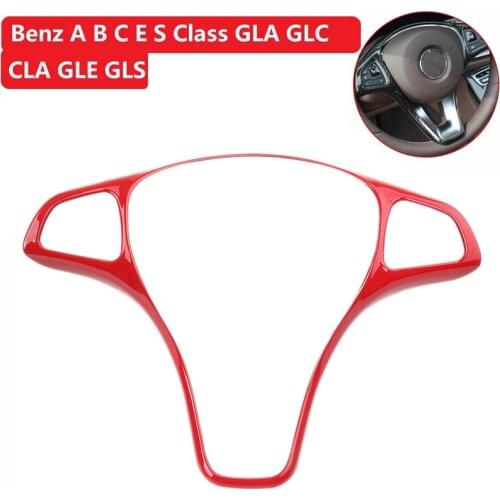 Red Steering Wheel Cover Trim for Mercedes-Benz a B C E S Class GLA GLC CLA GLE GLS CLS
