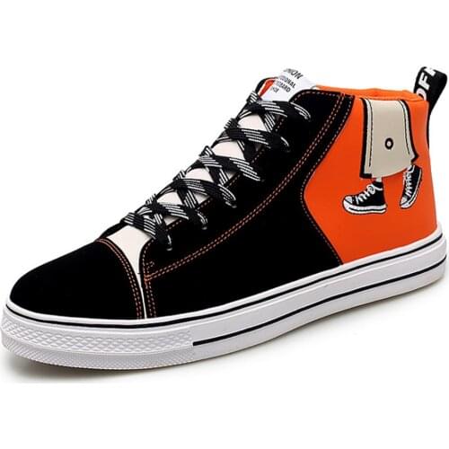 TaoBo High top Canvas Shoes for Men and Women Cartoon Pattern Casual Canvas Fashion Sneakers Trainers Size 36-44