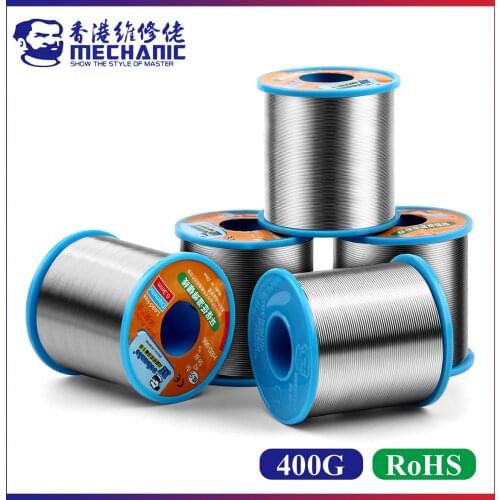 MECHANIC 400g 0.3/0.4/0.5/0.6/0.8mm Rosin Core Lead-Free 210c Melting Point Solder Wire Welding Flux 1.0-3.0% Iron Cable Reel