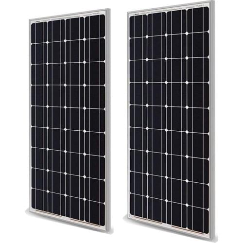 2*100W Mono Solar Panel 12V 24V Single Power Kit Camping Power Source Charge Caravan