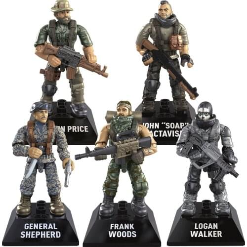 Mega Construx Call of Duty Black Series Captain Price Building Set Frank Woods Building Set Model Figure