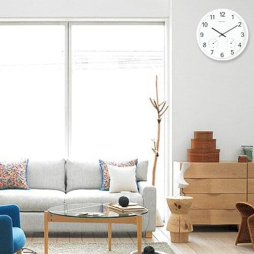 Metal Frame Wall Clock Nordic Watch Modern Design Minimalist Time Silent 12"