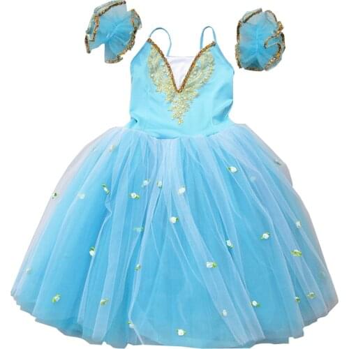 2020 New Children Professional Ballet Skirt Adult Show Girl Long Fund Camisole Gril Yarn Skirt Child Swan Dance Skirt