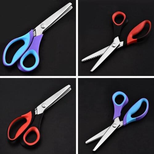 Dressmaker Scissors For Sewing Zig Zag Cutting Scissors Pinking Shears Scissors Tailor Leather Cut Craft Fabric Textile DENIM