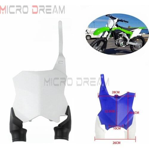 Motocross Dirt Bike Front Number Plate For Kawasaki KX250F KX450F KX 250 450 F 2016 2017-2019 Off Road White Front Name Plate
