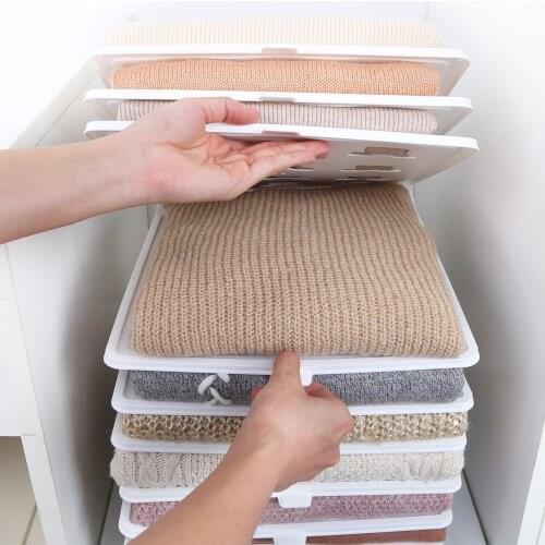 Factory direct selling wardrobe folding board T-shirt wardrobe wrinkle resistant sweater lazy folding board clothes storage 1PC