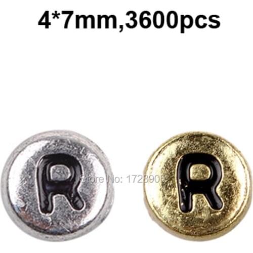 Silver Beads for Jewelry making Separate Letter Beads Alphabet Beads A to Z Gold Beads Acrylic Flat Round Beads Spacer Beads