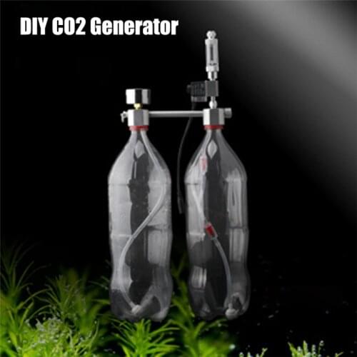 Aquarium Fish Tank DIY CO2 Generator System Kit Carbon Dioxide Reactor Pressure Regulator Diffuser Valve Guage