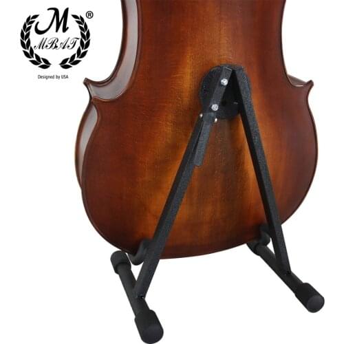 M MBAT Fold-able Cello Tripod Black Stand String Instrument Accessories Lightweight Portable Bracket Metal Holder Music Display