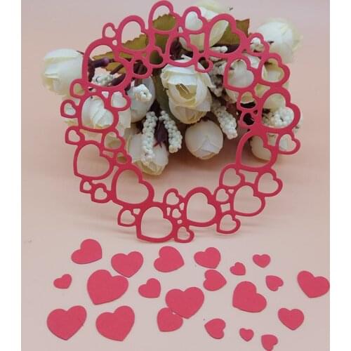 Scrapbooking Die Circle Heart Metal Cutting Dies Stencil DIY Frames Embossing Folder Template Embossing troqueles