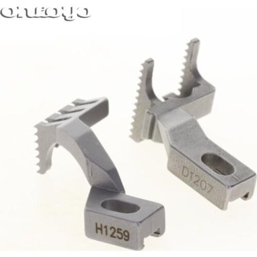 Steel Industrial Coverstitch Sewing Machine Spare Parts Feed Dog H1259/D1207 Set For Siruba F007E-W122