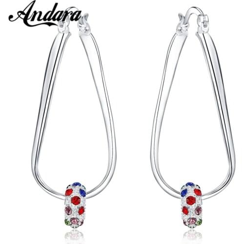 New Fashion Jewelry 925 Sterling Silver Earrings Czech Diamond Tassel Earrings Woman Glamour Jewelry Gift