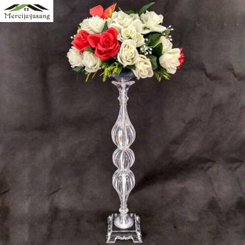 10Pcs/Lot Flower Vases Floor Crystal Vase Plant Floral Holder Flower Pot Road Lead for Home/Wedding Corridor Decoration G127
