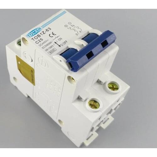 2P 25A DC 440V Circuit breaker MCB C curve