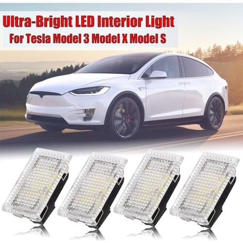 Car Accessories Exterior 4 Pcs Ultra-Bright LED Interior Light Lamp Kit For Tesla Model 3 Model X Model S Car S|port Lights