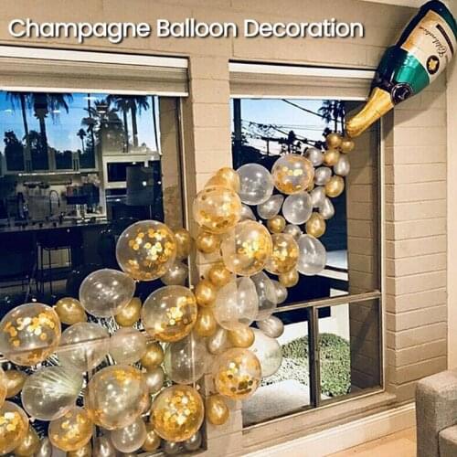 42pcs/set Champagne Balloon Large Size Champagne Cup Bottle Foil Latex Balloons Wedding Christmas Birthday Party Decoration