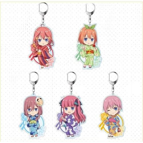 Anime The Quintessential Quintuplets Nakano Miku Yotsuba Itsuki Bags Pendant Acrylic Keychain Keyring Cute Decoratons Cartoon