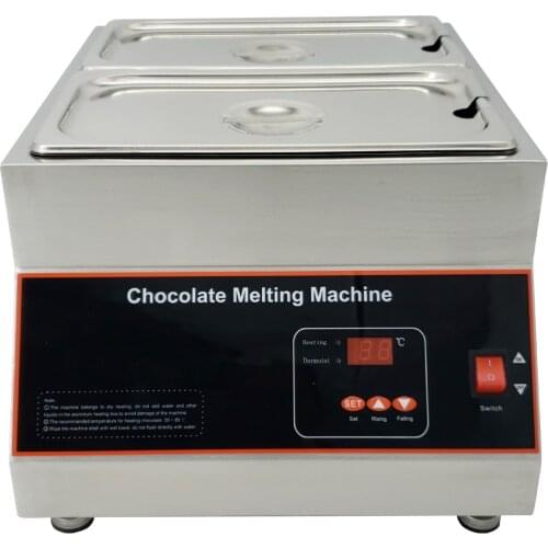 220V/ 110V Commercial digital 12kg two tanks chocolate melting machine warmer melter