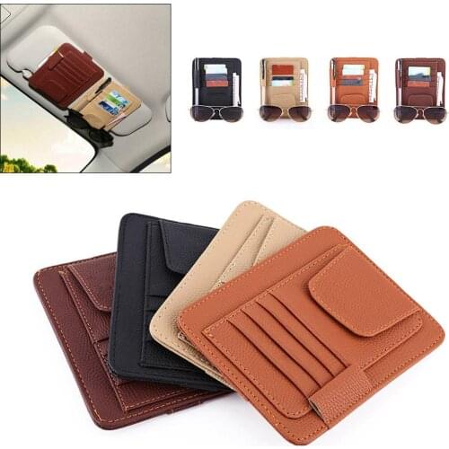 Auto Car Visor Card Storage Sun Visor Organizer Tool Pouch Bag Card Storage Glasses Holder Clip Visor Storage holder