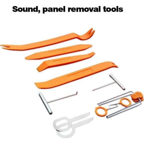 Free Shipping Car tools Interior Excellent Plastic Trim Panel Convex Dashboard Installation Removal Pry 12 Pcs Color Orange