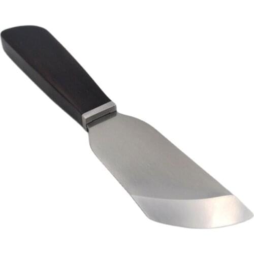 Wooden handle stainless steel leather cutting knife craft tools professional leather thinning knife leather processing tools
